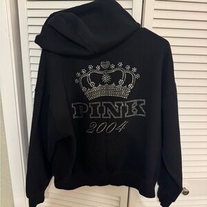 Black PINK Hoodie and sweatpants with Rhinestone Accents like new condition